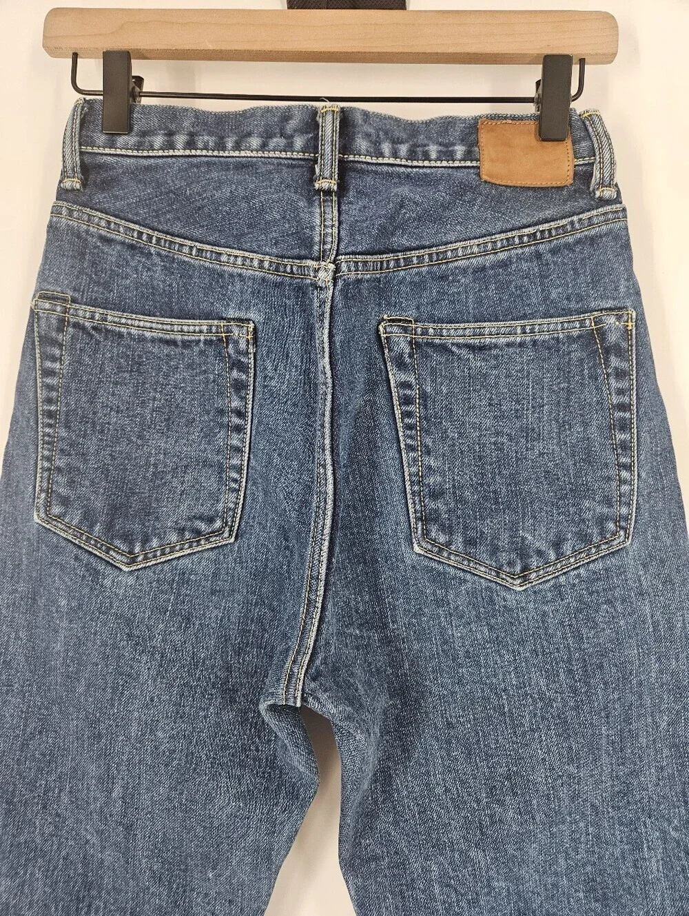 Hatski Dark Wash Japanese Selvedge Denim Cotton Straight Leg Jeans